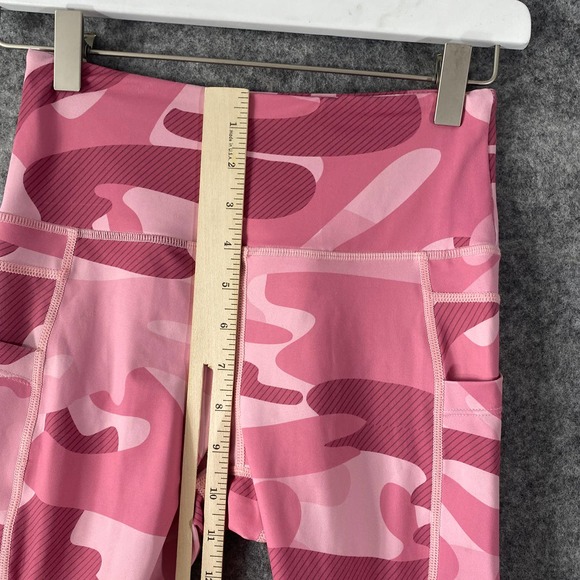Zyia Active Leggings 2 Pink Camo Light N Tight Pocket Capri - Picture 8 of 10